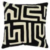 GoodHome Housse de coussin en coton Manado imprimé géométrique noir et blanc l.45 x H.45cm* Housse De Coussin|Housse De Coussin