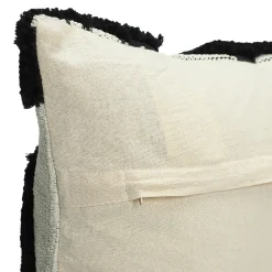 GoodHome Housse de coussin en coton Manado imprimé géométrique noir et blanc l.45 x H.45cm* Housse De Coussin|Housse De Coussin