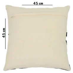 GoodHome Housse de coussin en coton Manado imprimé géométrique noir et blanc l.45 x H.45cm* Housse De Coussin|Housse De Coussin