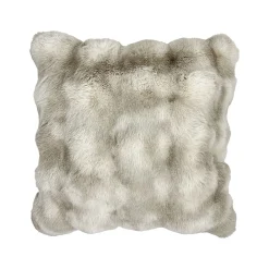 Online Housse de coussin en fausse fourrure beige 45 x 45cm