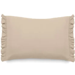 Best Linnea Housse de coussin en mousseline de coton 55x80 cm cm + 5 cm ELZA beige ficelle