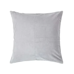 Best Homescapes Housse de coussin en velours gris clair, 40 x 40 cm -