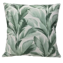 Deko & Co Housse de coussin feuillage vert et blanc L.45 x l.45cm* Housse De Coussin|Housse De Coussin