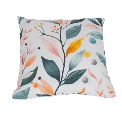 Online Casa Mediterranea 1967 SL Housse de coussin fleuri rose, bleu L.45 x l.45cm