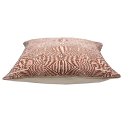 Outlet Deko & Co Housse de coussin imprimé ethnique rouge et blanc L.45 x l.45cm