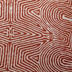 Outlet Deko & Co Housse de coussin imprimé ethnique rouge et blanc L.45 x l.45cm