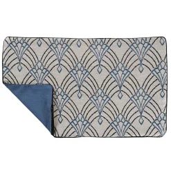 Linder Housse de coussin imprimée art décoratif (30x50 cm - Bleu)* Coussin Pour Canapé
