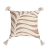 Deko & Co Housse de coussin jacquard beige et blanc L.45 x l.45cm* Housse De Coussin|Housse De Coussin