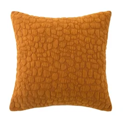 Ornami Housse de coussin jacquard imprimé ethnique jaune ocre L.45 x l.45cm* Housse De Coussin|Housse De Coussin