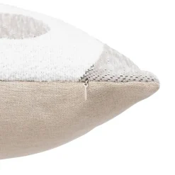 Discount Atmosphera Créateur D'Intérieur Housse de coussin Jeni chenille beige lin 50x30cm - Atmosphera