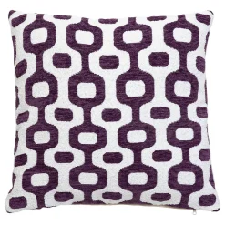 Atmosphera Créateur D'Intérieur Housse de coussin Jeni chenille violet 40x40cm - Atmosphera* Housse De Coussin|Housse De Coussin
