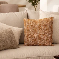 Outlet Atmosphera Créateur D'Intérieur Housse de coussin Jeni chenille marron 40x40cm - Atmosphera