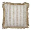 Ornami Housse de coussin Kamea coton et jute rayé à franges beige L.45 x l.45cm* Housse De Coussin|Housse De Coussin