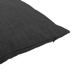 GoodHome Housse de coussin Novan gris anthracite l.60 x H.40cm* Housse De Coussin|Housse De Coussin