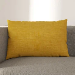 GoodHome Housse de coussin Novan jaune l.60 x H.40cm* Housse De Coussin|Housse De Coussin