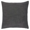 Online GoodHome Housse de coussin Pahea gris foncé l.45 x H.45cm