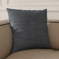 Online GoodHome Housse de coussin Pahea gris foncé l.45 x H.45cm
