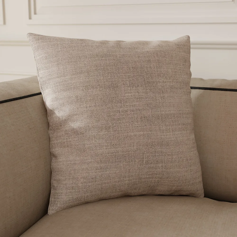GoodHome Housse de coussin Pahea marron l.45 x H.45cm