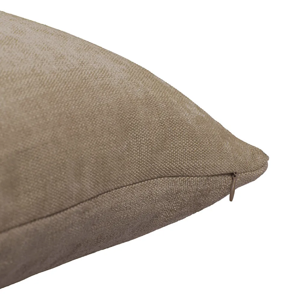 GoodHome Housse de coussin Pahea marron l.45 x H.45cm