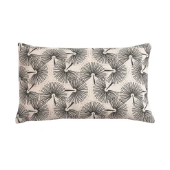 New Deko & Co Housse de coussin pissenlit noir et blanc L.50 x l.30cm