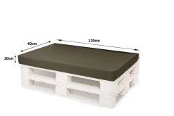 Setgarden Housse de coussin pour palette de dimensions 120x80x10cm housse de coussin protection avec fermeture éclair taie d'oreiller vert* Coussin Palette