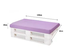 Setgarden Housse de coussin pour palette de dimensions 120x80x10cm housse de coussin protection avec fermeture éclair taie d'oreiller purple* Coussin Palette