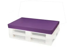 Setgarden Housse de coussin pour palette de dimensions 120x60x10cm housse de coussin avec fermeture éclair taie d'oreiller violet* Coussin Palette