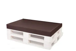 Setgarden Housse de coussin pour palette de dimensions 120x80x10cm housse de coussin protection avec fermeture éclair taie d'oreiller marron* Coussin Palette