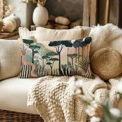 Online Casa Mediterranea 1967 SL Housse de coussin rectangulaire paysage japonnais L.30 x l.50cm