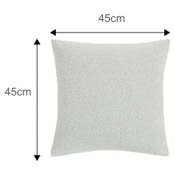 GoodHome Housse de coussin Tawau blanc l.45 x H.45cm