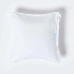 Sale Homescapes Housse de coussin uni blanc, 45 x 45 cm -