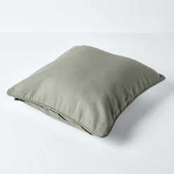 Hot Homescapes Housse de coussin uni gris, 30 x 30 cm -