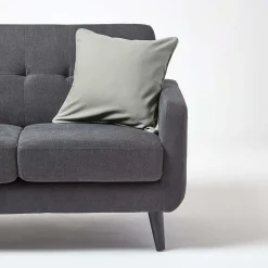 Hot Homescapes Housse de coussin uni gris, 30 x 30 cm -