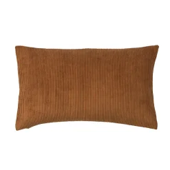 GoodHome Housse de coussin velours cotelé Akola marron l.50 x H.30cm* Housse De Coussin|Housse De Coussin