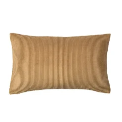 GoodHome Housse de coussin velours cotelé Akola marron camel l.50 x H.30cm* Housse De Coussin|Housse De Coussin
