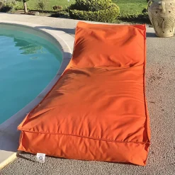Home Maison Housse de matelas bain de soleil (160x65 cm - Orange)* Coussin De Sol