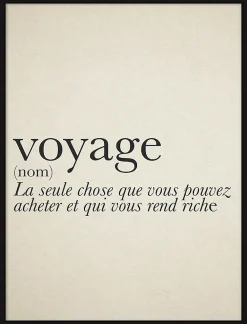 Best Dada Art Image encadrée couleur voyage orientation portrait l.33 x H.43 x ép.3 cm