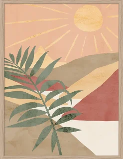 Online Dada Art Image encadrée paysage du désert l.30 x H.40 cm