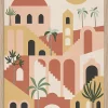 Outlet Dada Art Image encadrée village oriental l.30 x H.40 cm