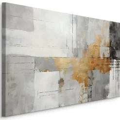 Discount Muralo Image Sur Toile Abstraction Peinture 100cm x 70cm - Parfait pour décorer votre salon, chambre ou bureau avec un design unique et