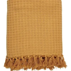The Home Deco Factory Jeté de canapé en coton gaufré 170x250 cm* Plaid Canapé|Plaid