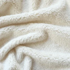 Online Home Maison Jeté de canapé et lit motif vichy en polaire (150x200 cm - Lin)