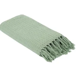 Purlov Jeté De Canapé "gaufré" 130x160cm Vert D eau* Plaid Canapé|Plaid