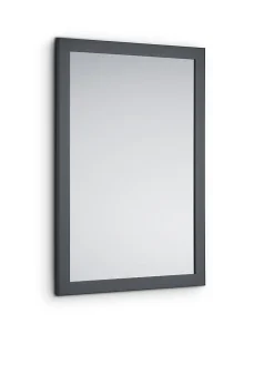 New Trio Kim - Miroir avec cadre - Anthracite - 48x68cm