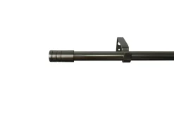 Best GoodHome Kit de tringle à rideau extensible embout bouchon Athens 120/210 cm, Ø19mm gris