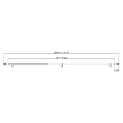 Best GoodHome Kit de tringle à rideau extensible embout bouchon Athens 120/210 cm, Ø19mm gris