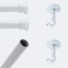 Boulet Kit de tringle à rideaux Blanc 150cm Diam.20mm Embout Chapeau - Fixation Plafond -* Kit De Barre De Rideau