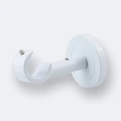 Boulet Kit de tringle à rideaux Blanc 150cm Diam.20mm Embout Chapeau - Fixation Plafond -* Kit De Barre De Rideau