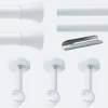 Boulet Kit de tringle à rideaux Blanc 300cm Diam.20mm Embout Pommeau - Fixation Mur -* Kit De Barre De Rideau