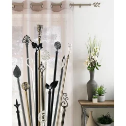 Douceur D'Intérieur Kit de tringle à rideaux extensible Disque Martelé* Barre À Rideau Extensible